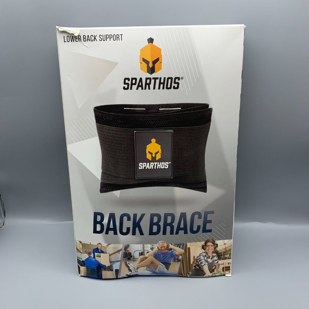 NEW in Box Sparthos Lower Back Brace Black Breathable size Medium